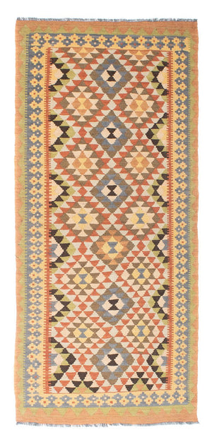 Biegacz Dywan Kelim - Orientalny - 200 x 91 cm - jasnobrązowy