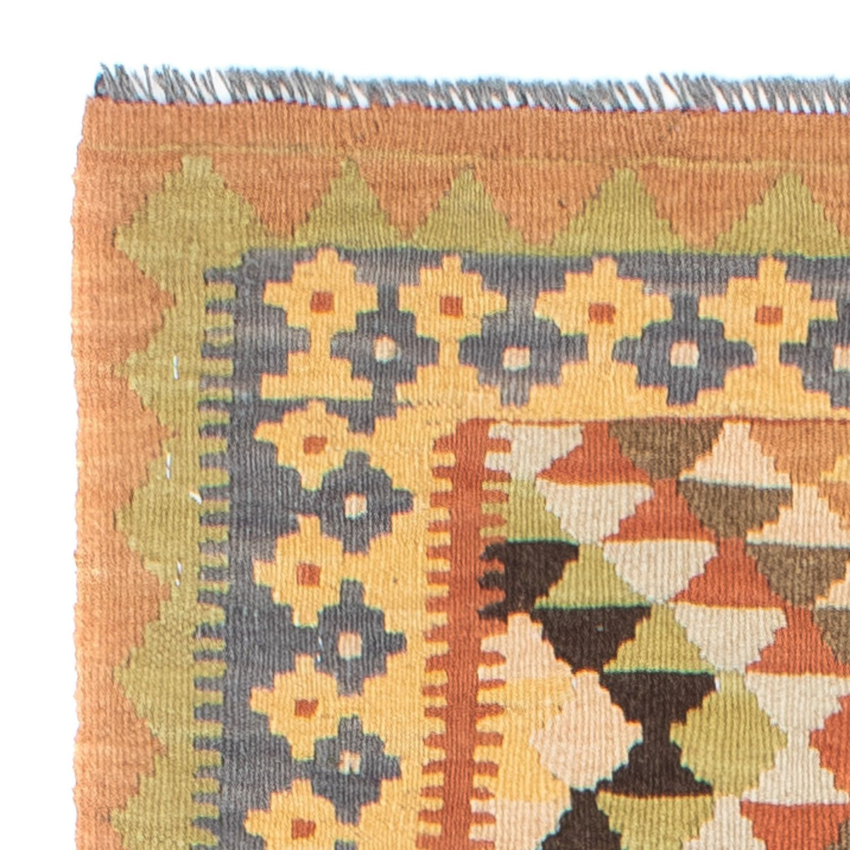 Biegacz Dywan Kelim - Orientalny - 200 x 91 cm - jasnobrązowy