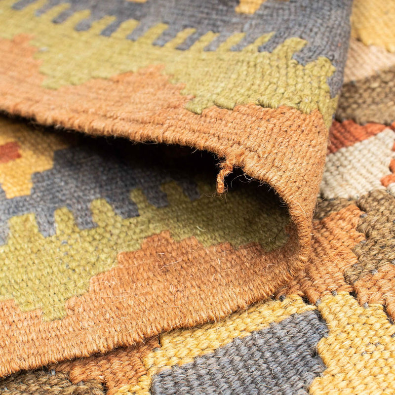 Biegacz Dywan Kelim - Orientalny - 200 x 91 cm - jasnobrązowy