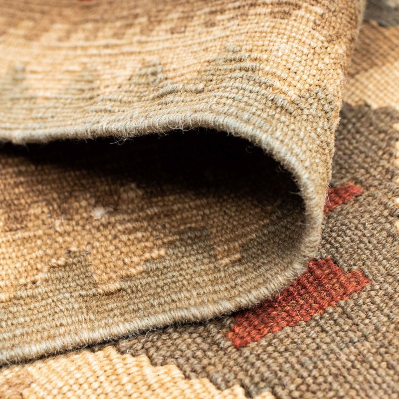 Biegacz Dywan Kelim - Orientalny - 192 x 83 cm - jasnobrązowy