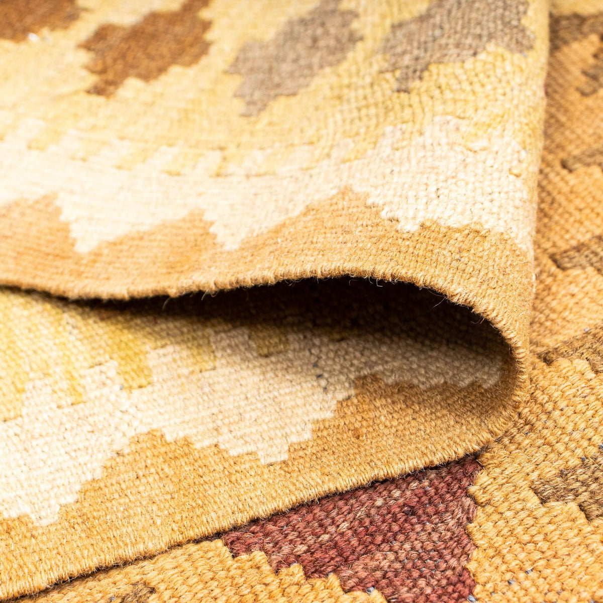 Biegacz Dywan Kelim - Orientalny - 191 x 77 cm - jasnobrązowy