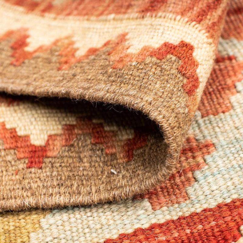 Biegacz Dywan Kelim - Orientalny - 193 x 84 cm - jasna czerwień