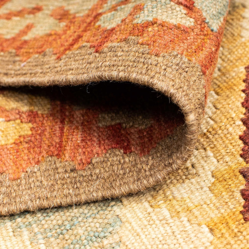 Biegacz Dywan Kelim - Orientalny - 201 x 78 cm - beżowy