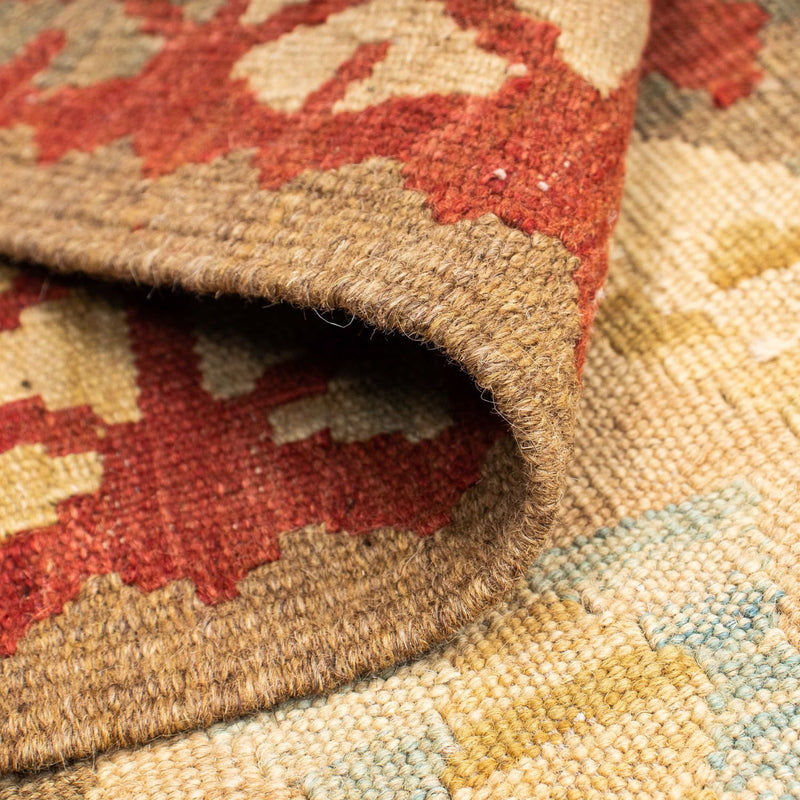 Biegacz Dywan Kelim - Orientalny - 199 x 79 cm - beżowy