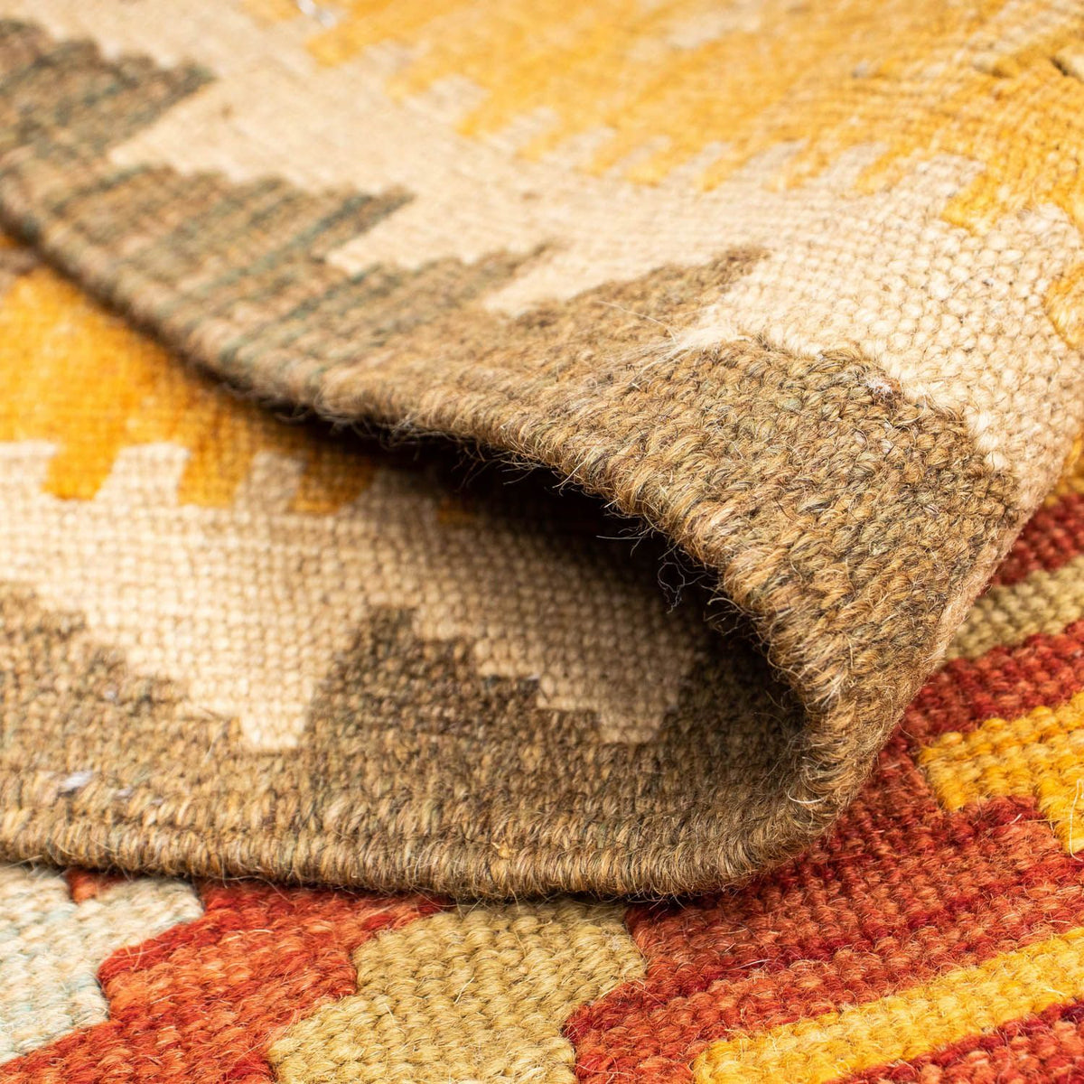 Biegacz Dywan Kelim - Orientalny - 187 x 73 cm - rdza