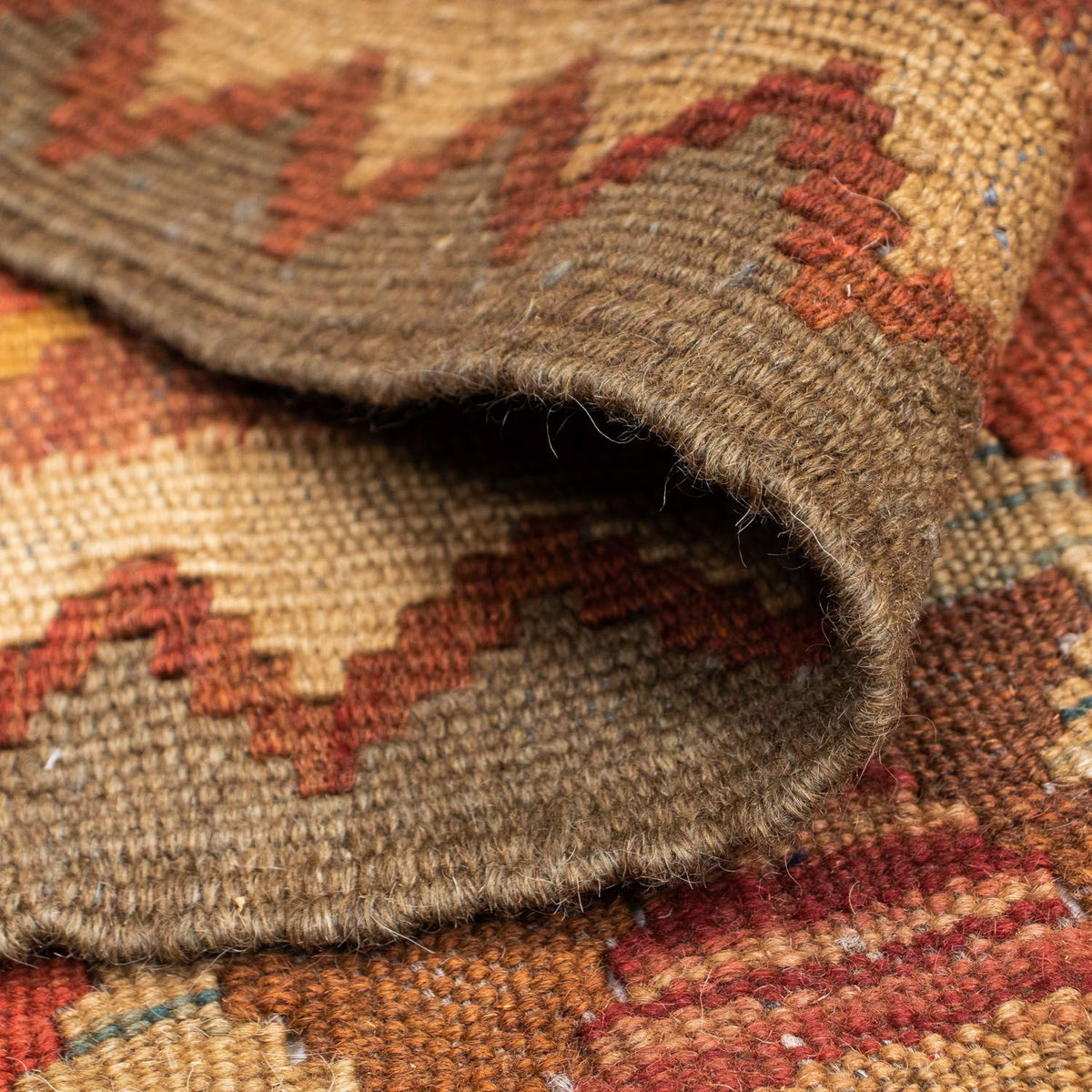 Biegacz Dywan Kelim - Orientalny - 192 x 78 cm - jasnobrązowy