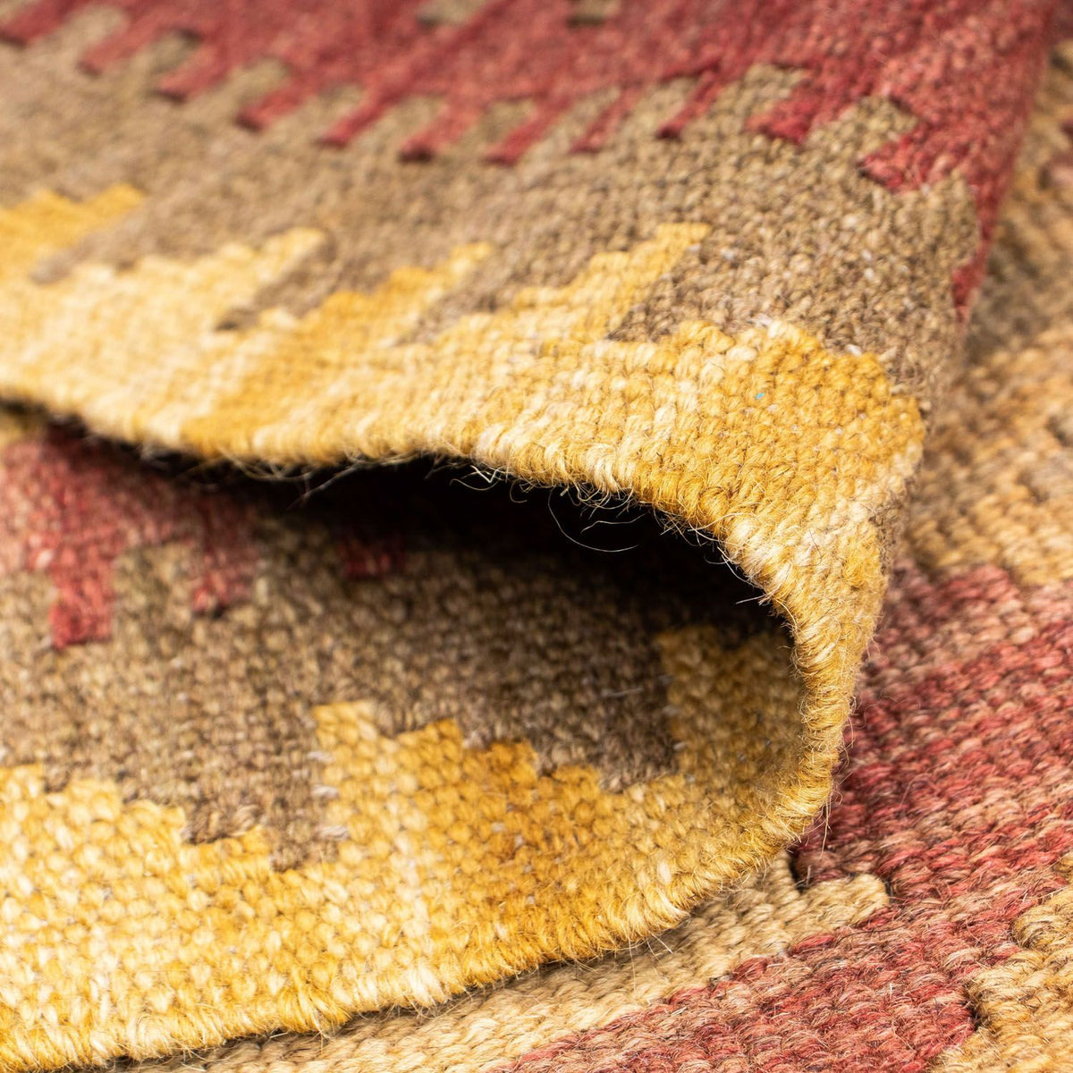 Biegacz Dywan Kelim - Orientalny - 192 x 77 cm - jasnobrązowy