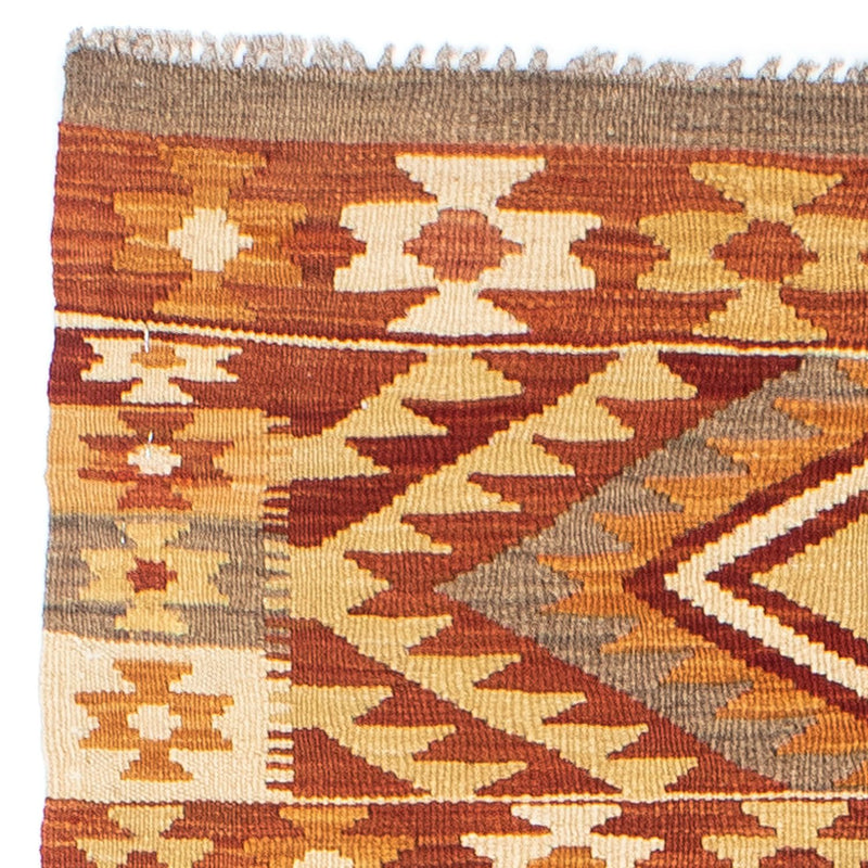 Biegacz Dywan Kelim - Orientalny - 187 x 72 cm - rdza