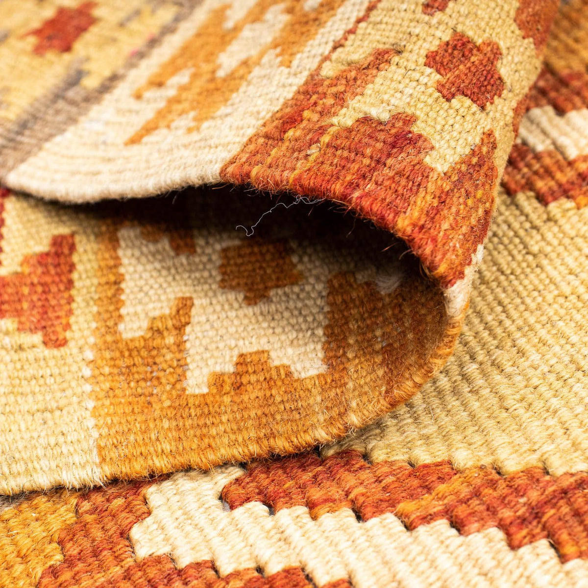 Biegacz Dywan Kelim - Orientalny - 187 x 72 cm - rdza