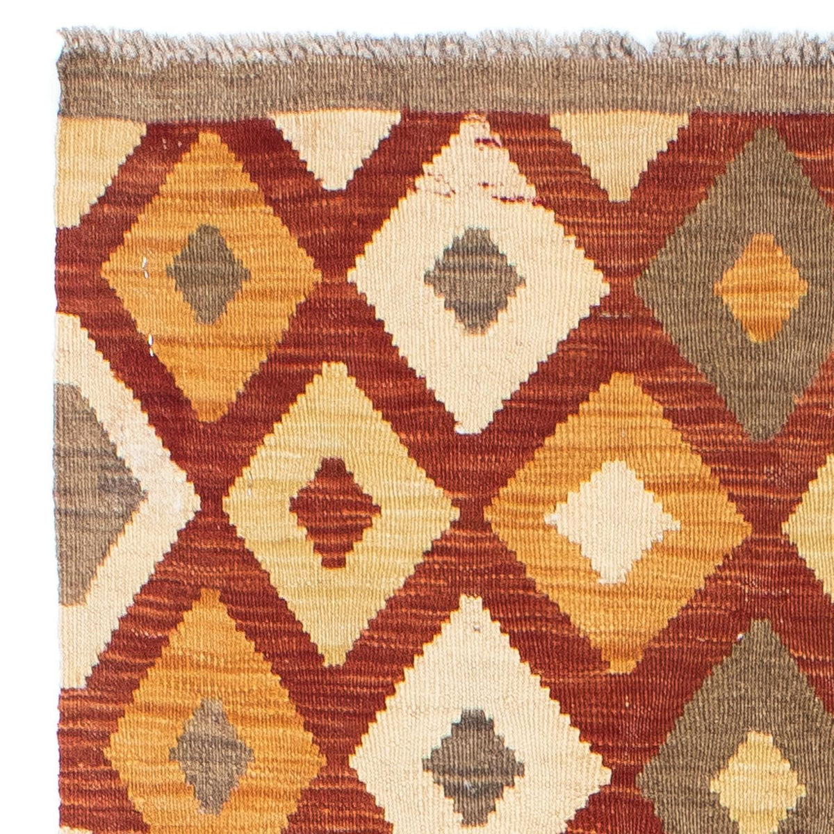 Biegacz Dywan Kelim - Orientalny - 193 x 73 cm - rdza