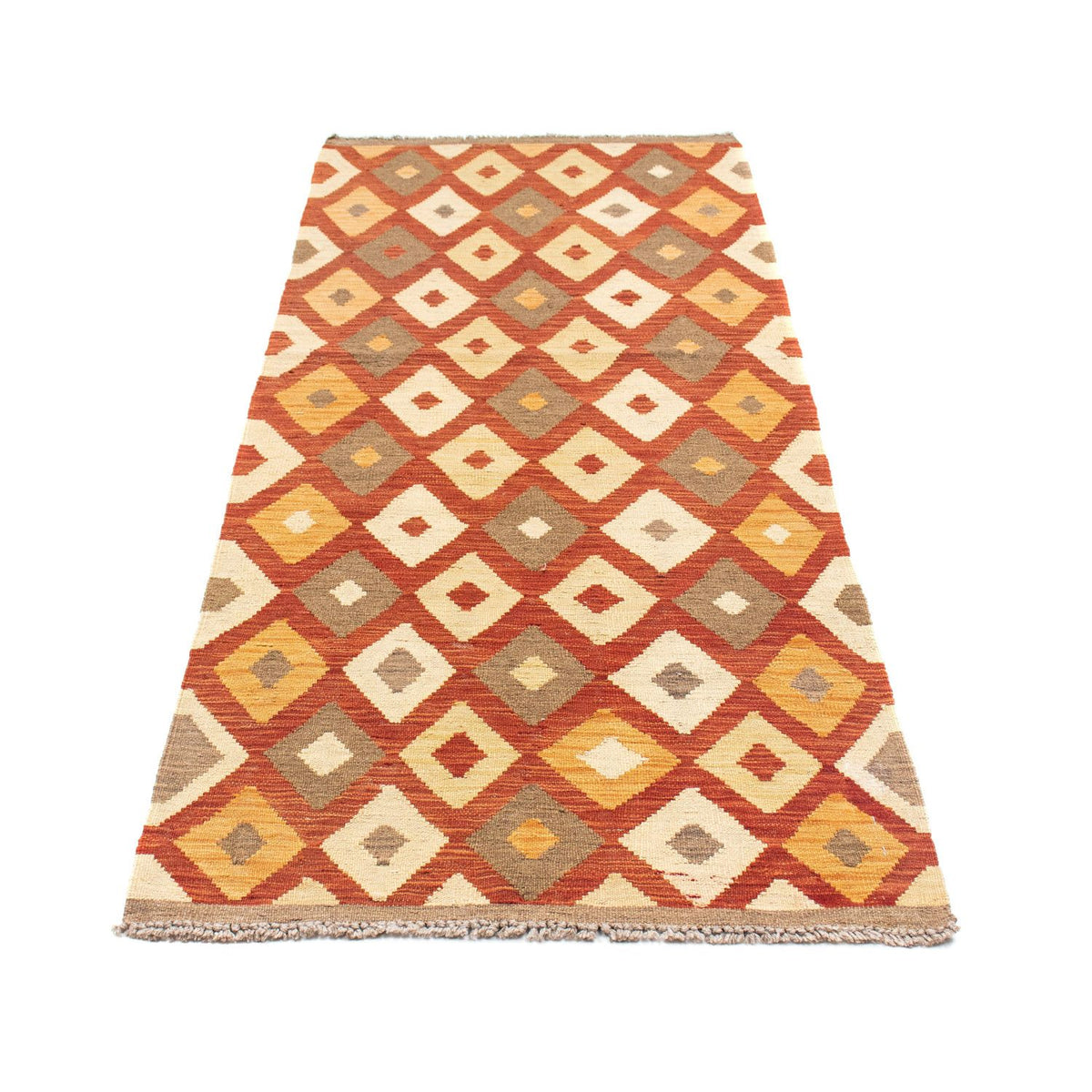 Biegacz Dywan Kelim - Orientalny - 193 x 73 cm - rdza