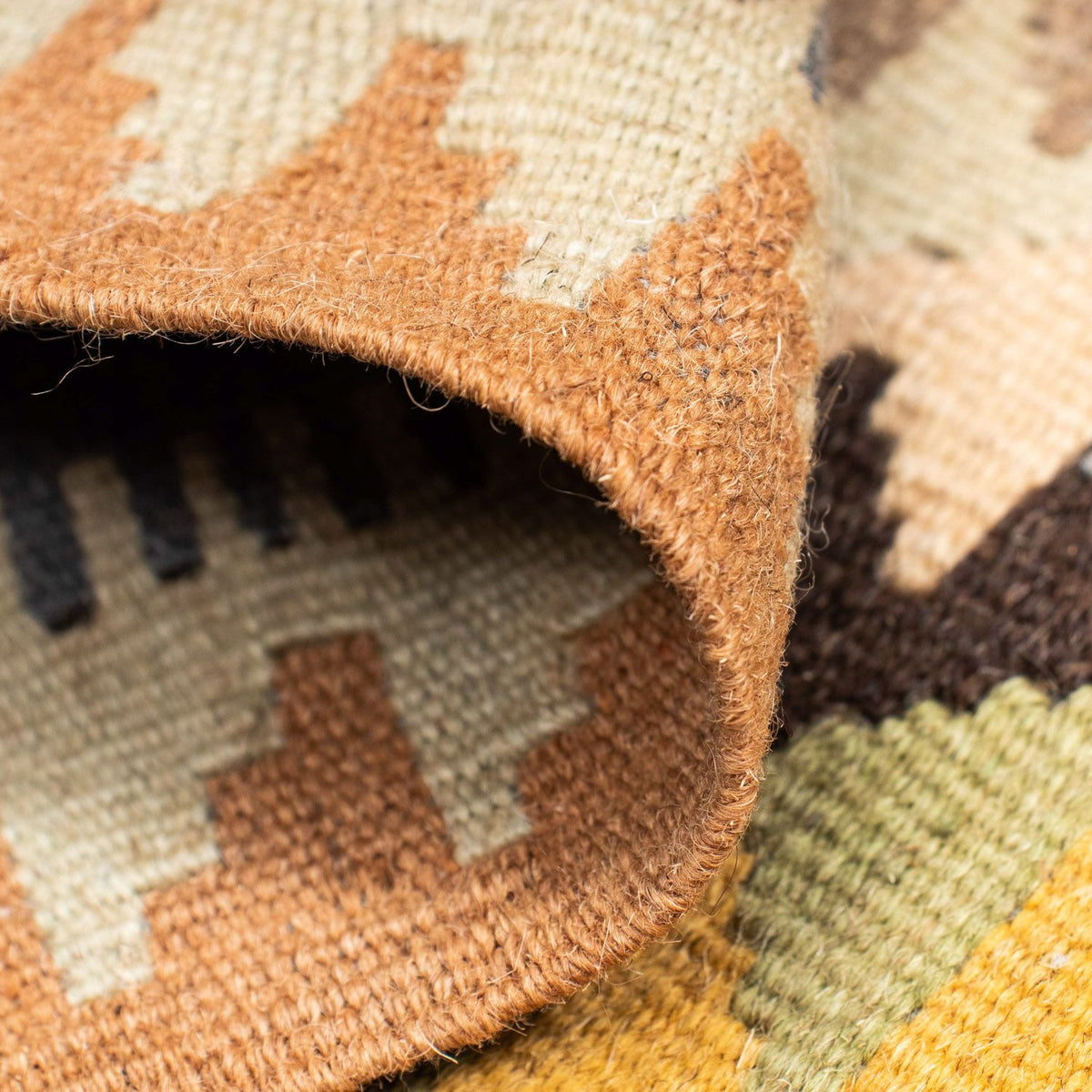 Biegacz Dywan Kelim - Orientalny - 230 x 69 cm - beżowy