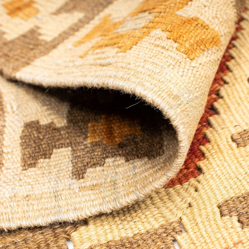 Biegacz Dywan Kelim - Orientalny - 197 x 69 cm - beżowy