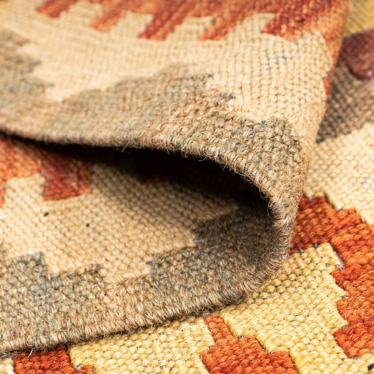 Biegacz Dywan Kelim - Orientalny - 191 x 78 cm - jasnobrązowy