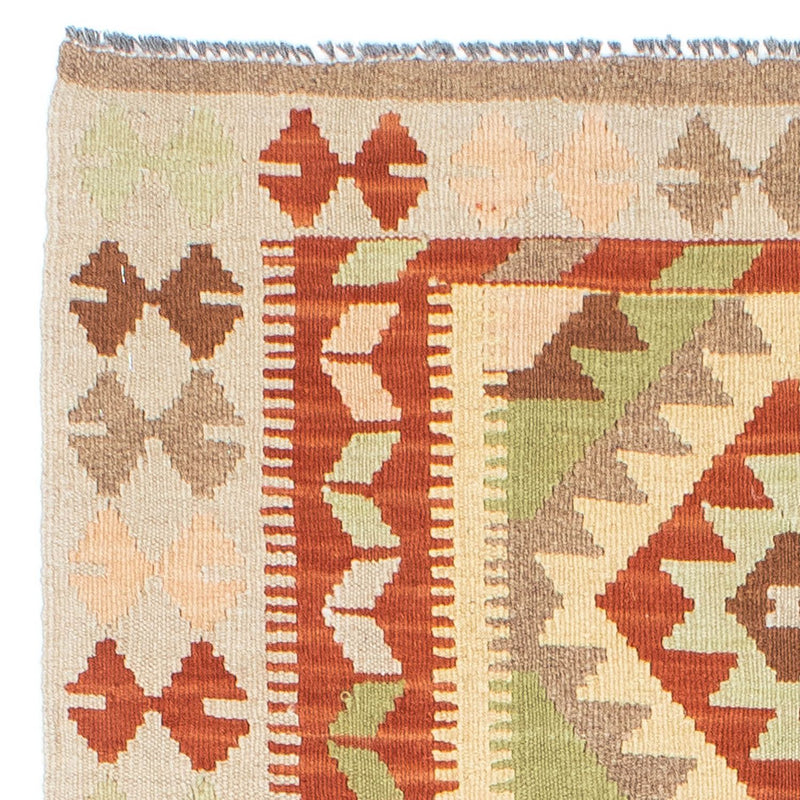 Biegacz Dywan Kelim - Orientalny - 196 x 86 cm - beżowy