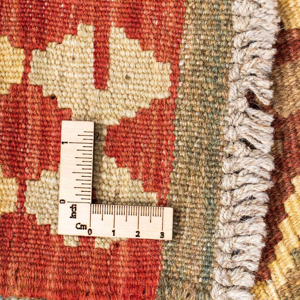 Biegacz Dywan Kelim - Orientalny - 201 x 73 cm - czerwony