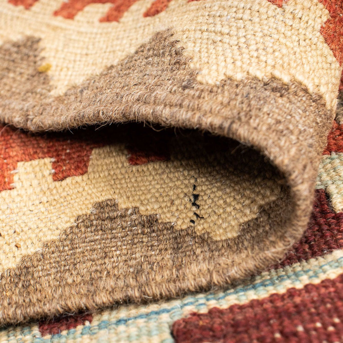 Biegacz Dywan Kelim - Orientalny - 193 x 75 cm - brązowy