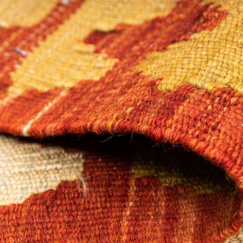 Biegacz Dywan Kelim - Orientalny - 185 x 75 cm - złoto