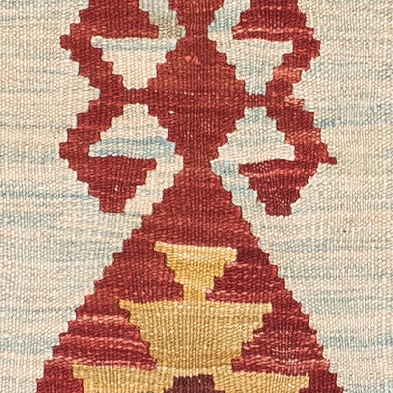 Biegacz Dywan Kelim - Orientalny - 206 x 77 cm - beżowy