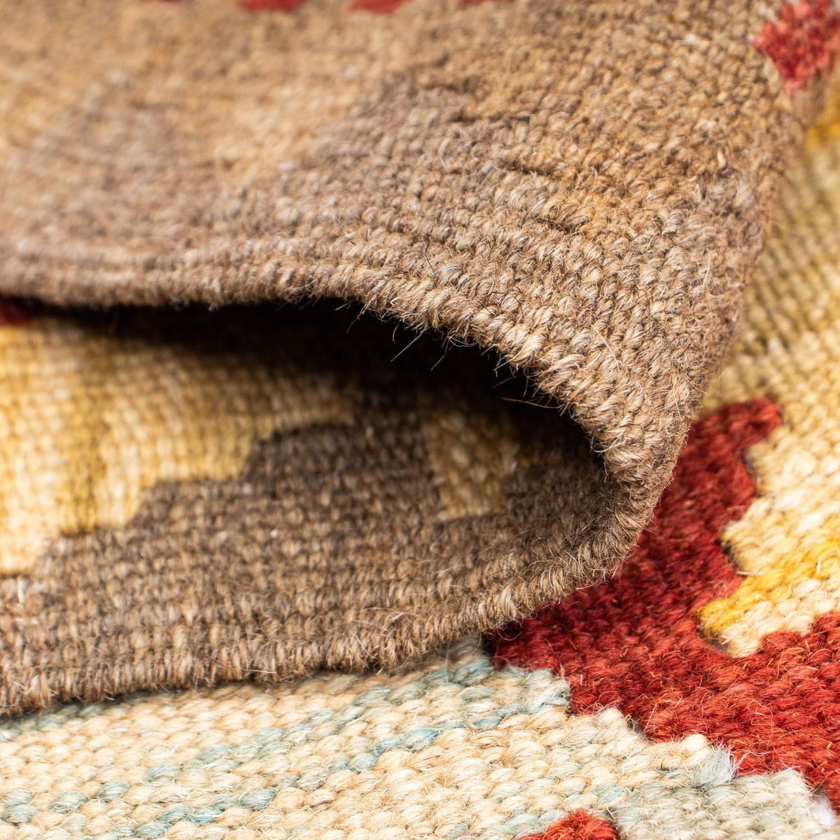 Biegacz Dywan Kelim - Orientalny - 206 x 77 cm - beżowy