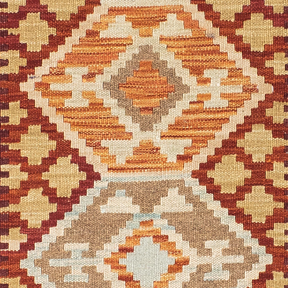 Biegacz Dywan Kelim - Orientalny - 202 x 73 cm - beżowy