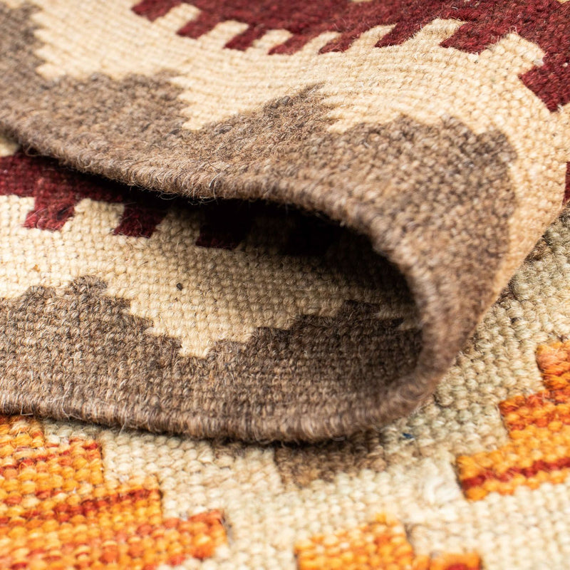 Biegacz Dywan Kelim - Orientalny - 202 x 73 cm - beżowy