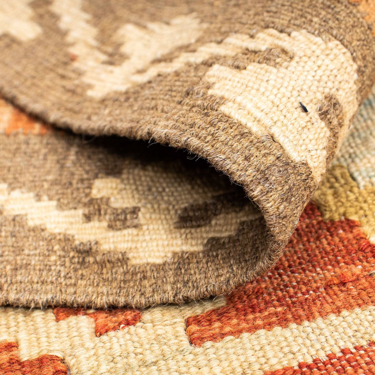 Biegacz Dywan Kelim - Orientalny - 203 x 73 cm - beżowy