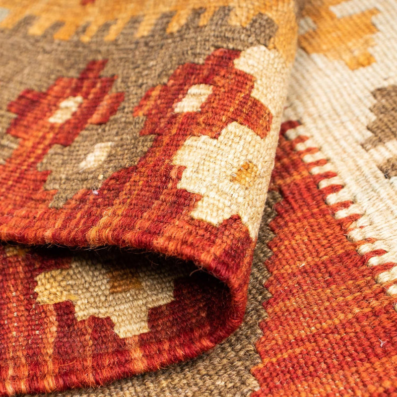 Biegacz Dywan Kelim - Orientalny - 196 x 72 cm - beżowy