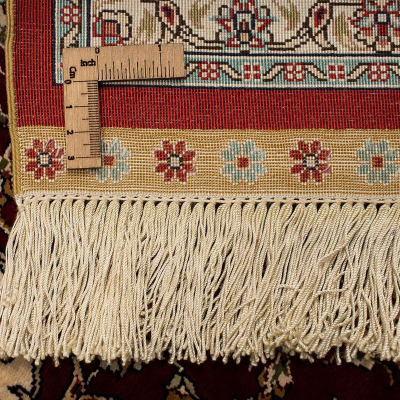 Dywan z jedwabiu - jedwab chiński - 198 x 137 cm - ciemna czerwień