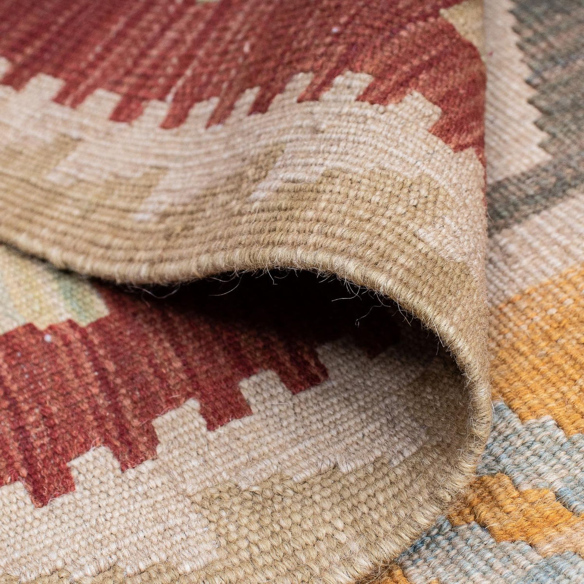 Dywan Kelim - Orientalny - 195 x 146 cm - wielokolorowy