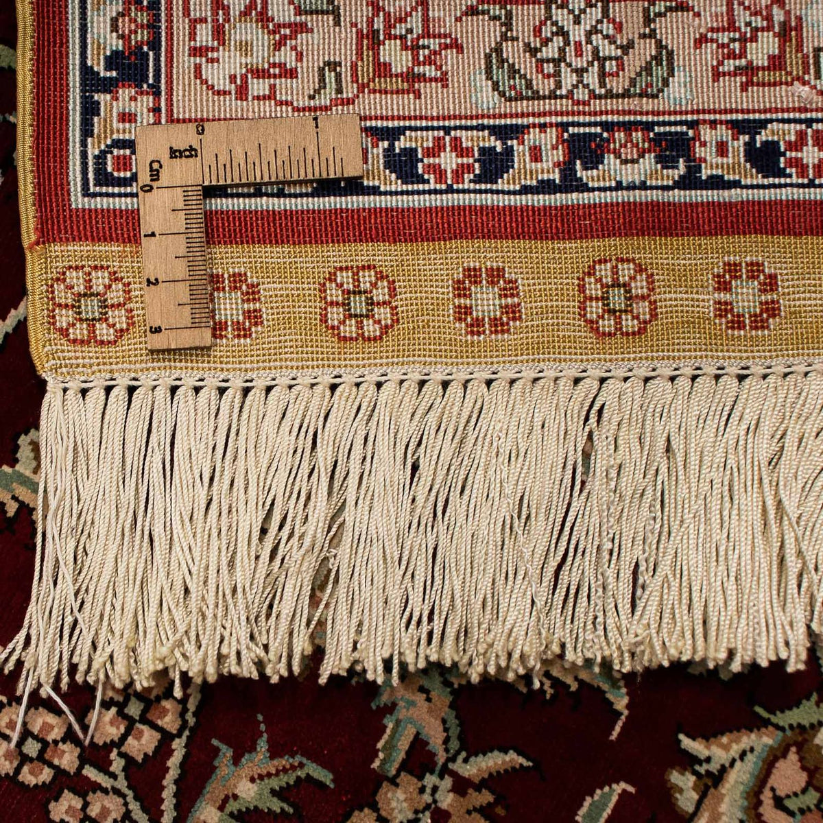 Jedwabny dywan - Ghom Silk - Premium - 216 x 132 cm - ciemnoniebieski