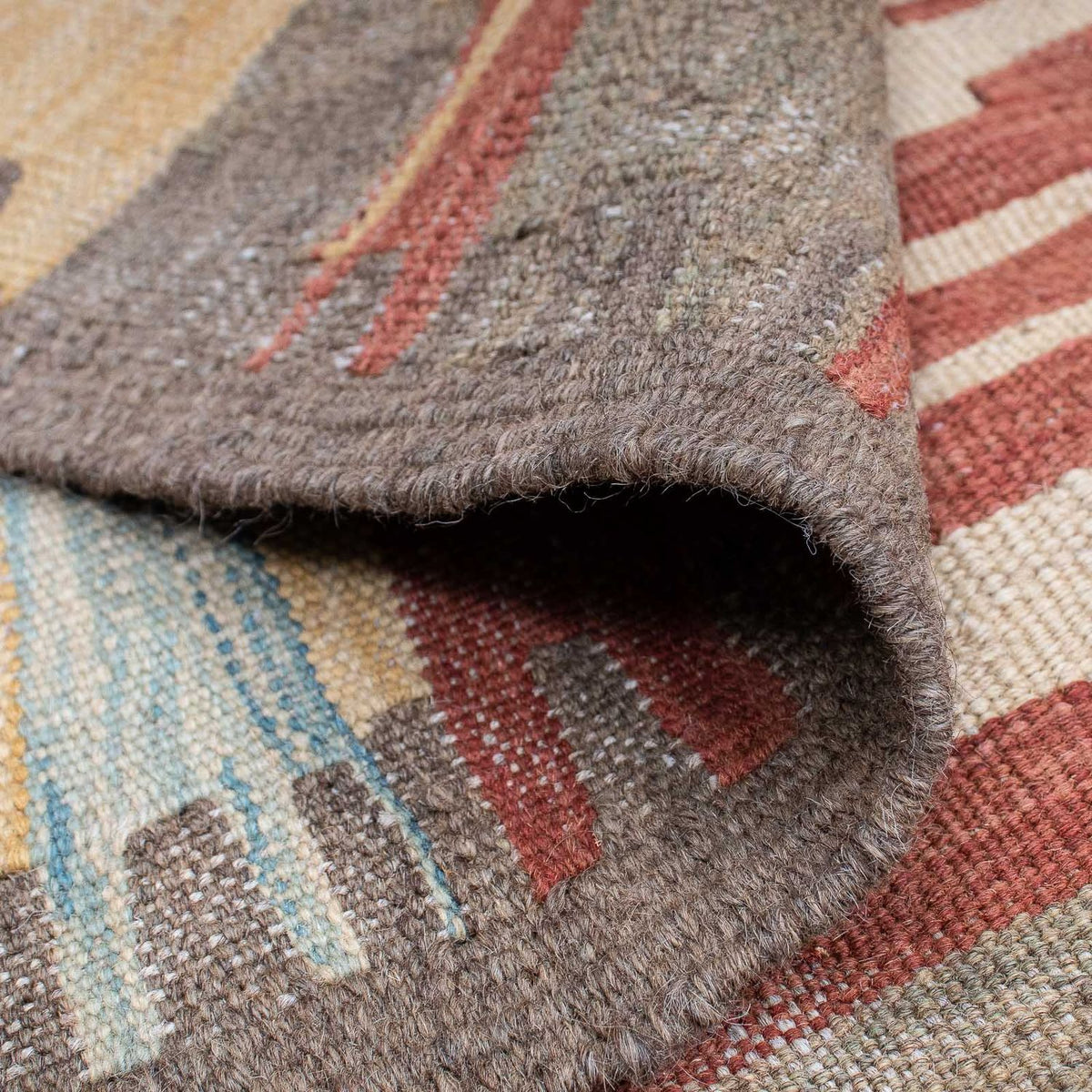 Dywan Kelim - Orientalny - 190 x 146 cm - wielokolorowy