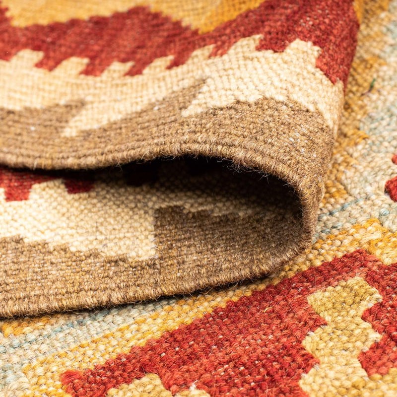 Biegacz Dywan Kelim - Orientalny - 196 x 76 cm - jasnobrązowy