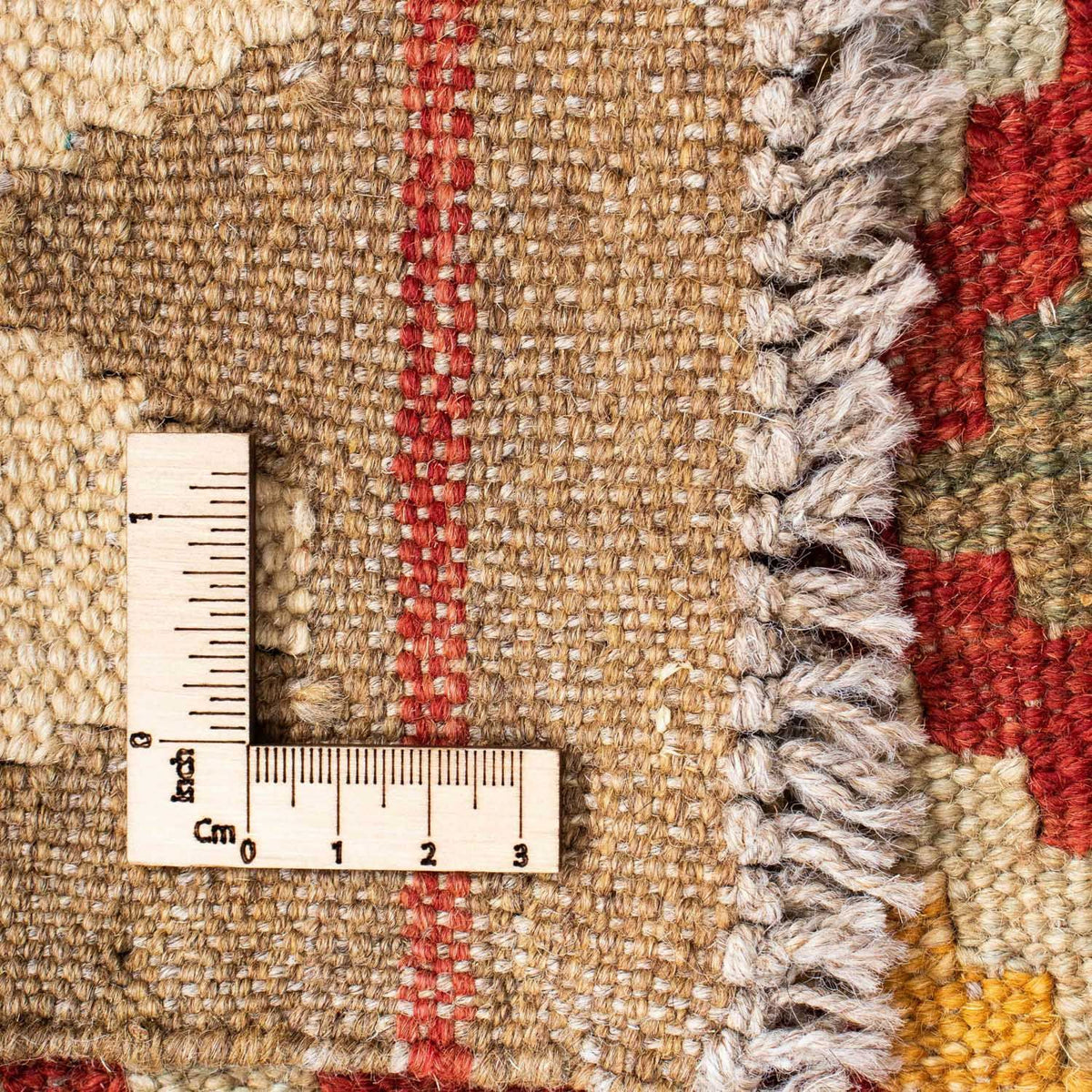 Biegacz Dywan Kelim - Orientalny - 196 x 76 cm - jasnobrązowy