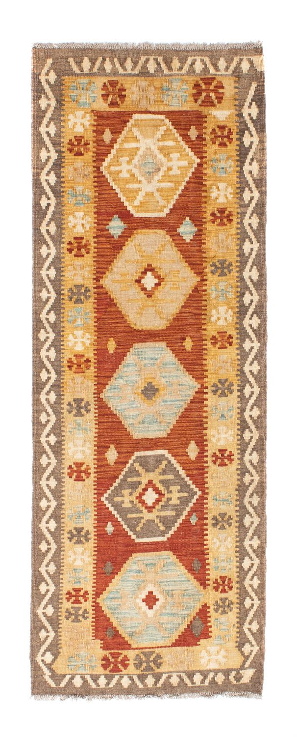 Biegacz Dywan Kelim - Orientalny - 203 x 70 cm - beżowy