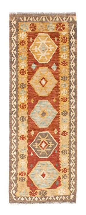 Biegacz Dywan Kelim - Orientalny - 203 x 70 cm - beżowy