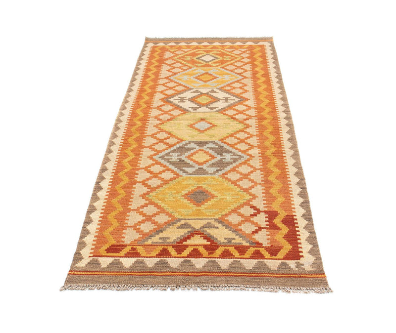 Biegacz Dywan Kelim - Orientalny - 202 x 76 cm - beżowy