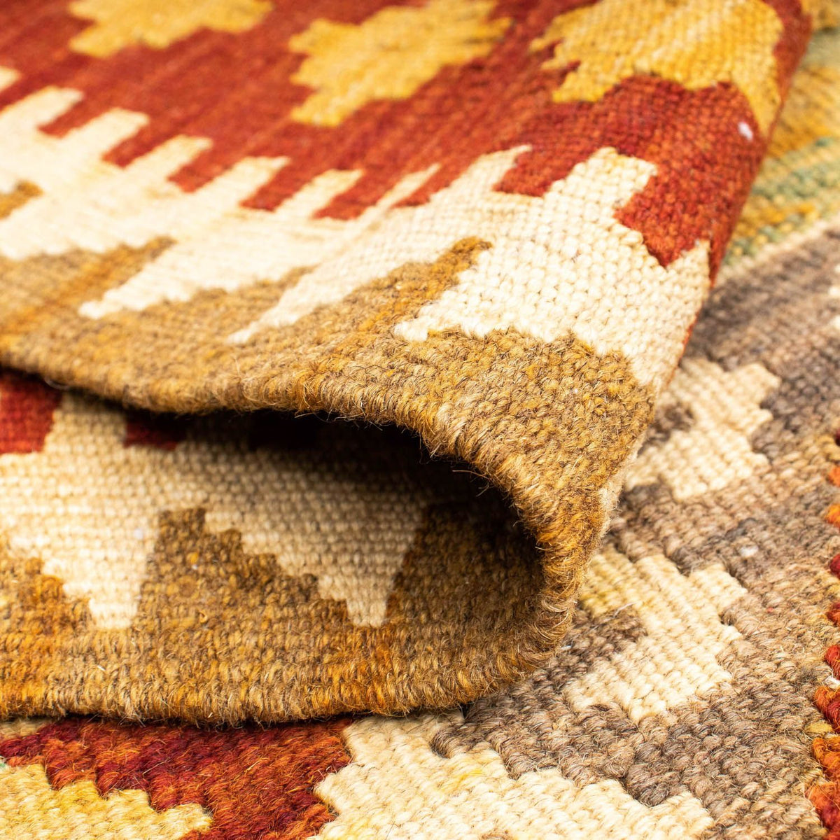 Biegacz Dywan Kelim - Orientalny - 183 x 80 cm - beżowy