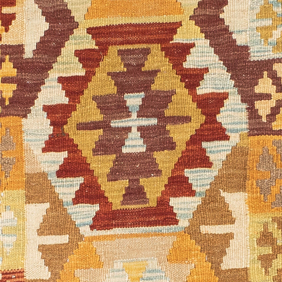 Biegacz Dywan Kelim - Orientalny - 202 x 75 cm - beżowy