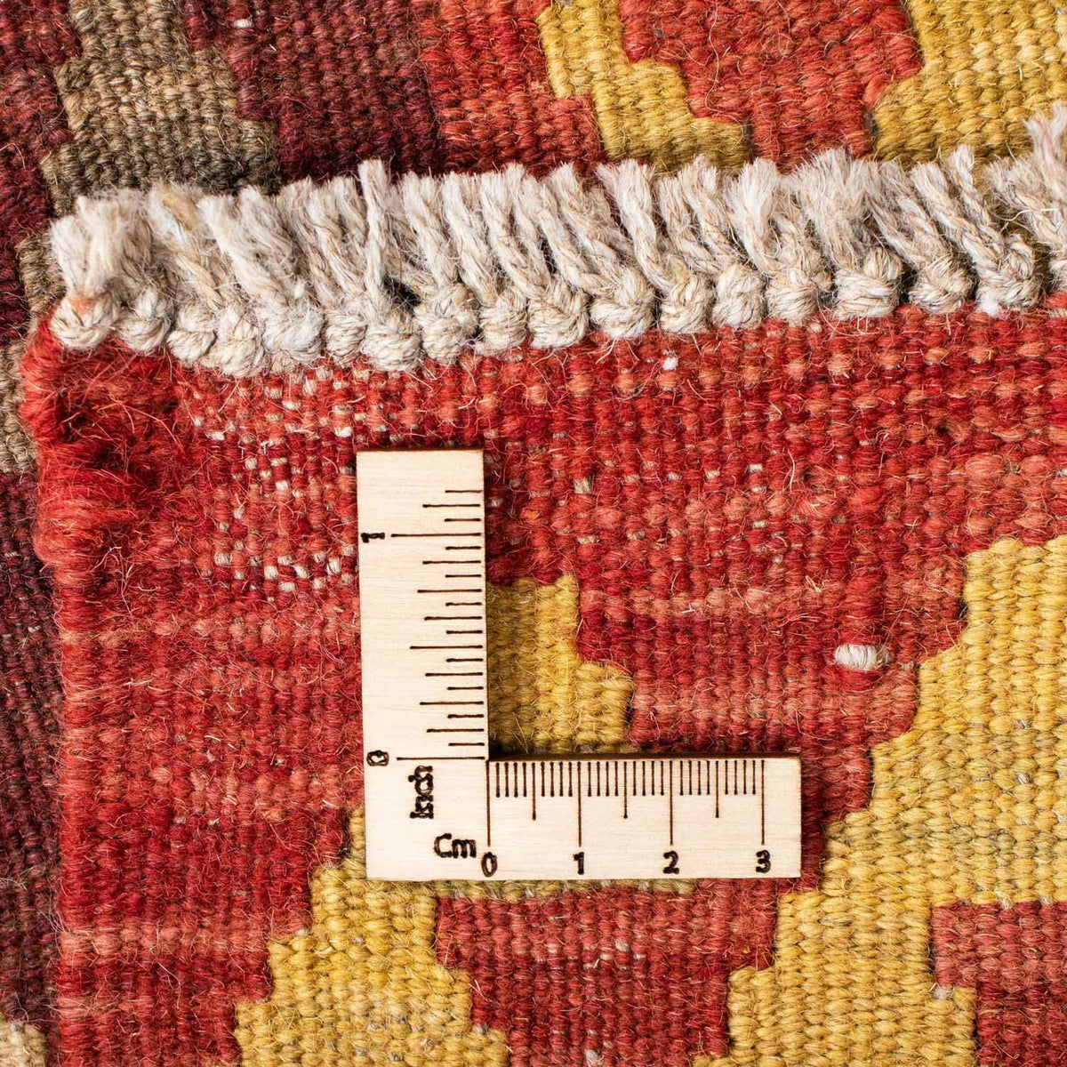 Biegacz Dywan Kelim - Orientalny - 204 x 77 cm - czerwony