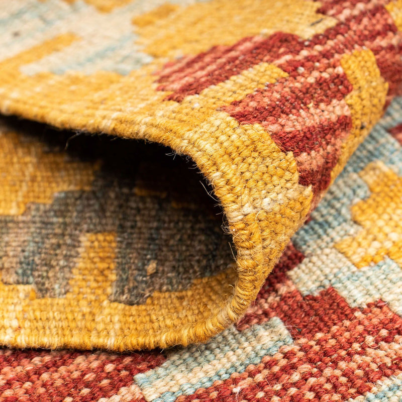 Biegacz Dywan Kelim - Orientalny - 202 x 72 cm - wielokolorowy