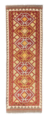 Biegacz Dywan Kelim - Orientalny - 203 x 67 cm - czerwony