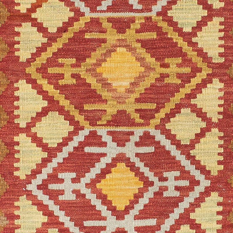 Biegacz Dywan Kelim - Orientalny - 203 x 67 cm - czerwony