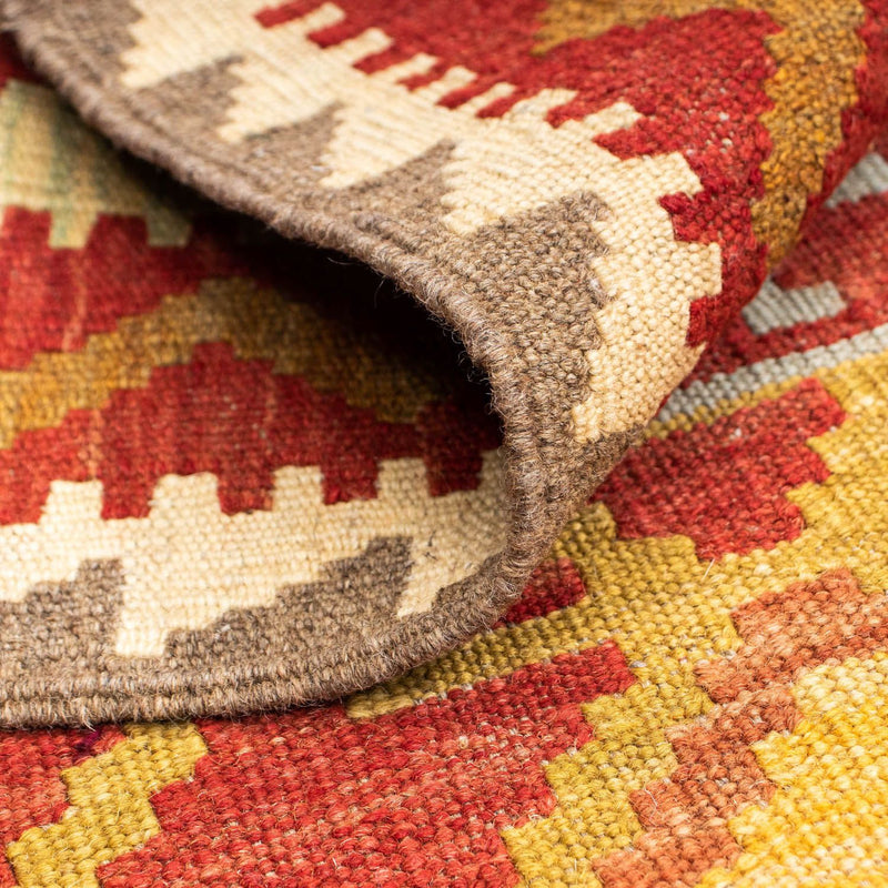 Biegacz Dywan Kelim - Orientalny - 203 x 67 cm - czerwony