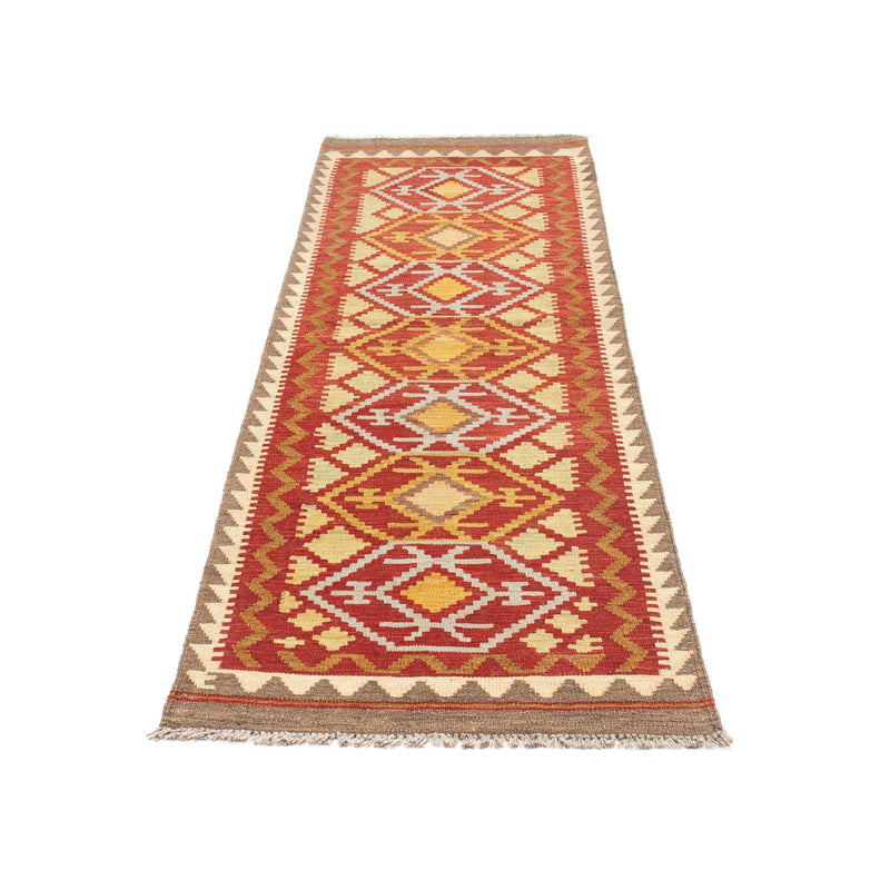Biegacz Dywan Kelim - Orientalny - 203 x 67 cm - czerwony