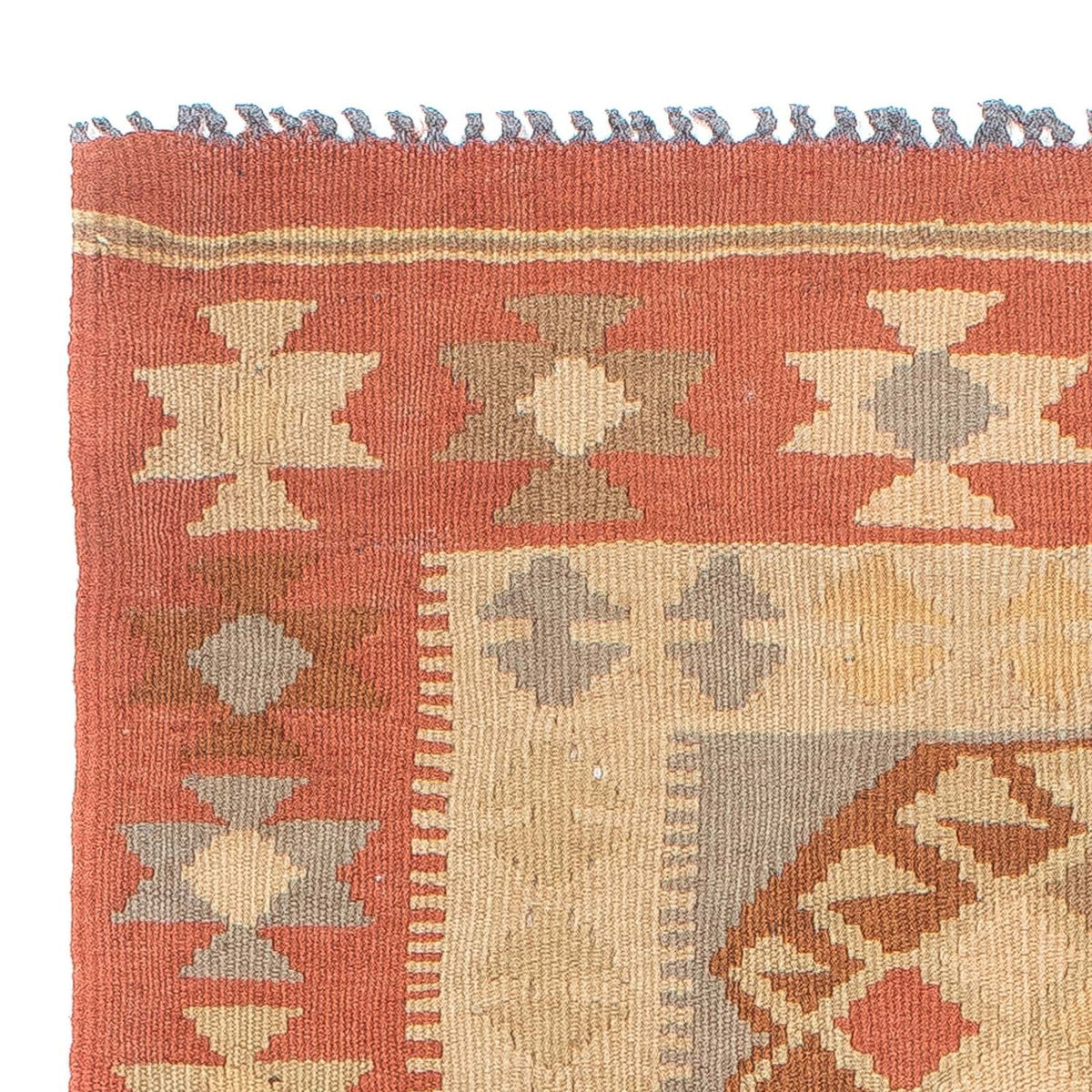 Biegacz Dywan Kelim - Splash - 199 x 67 cm - beżowy