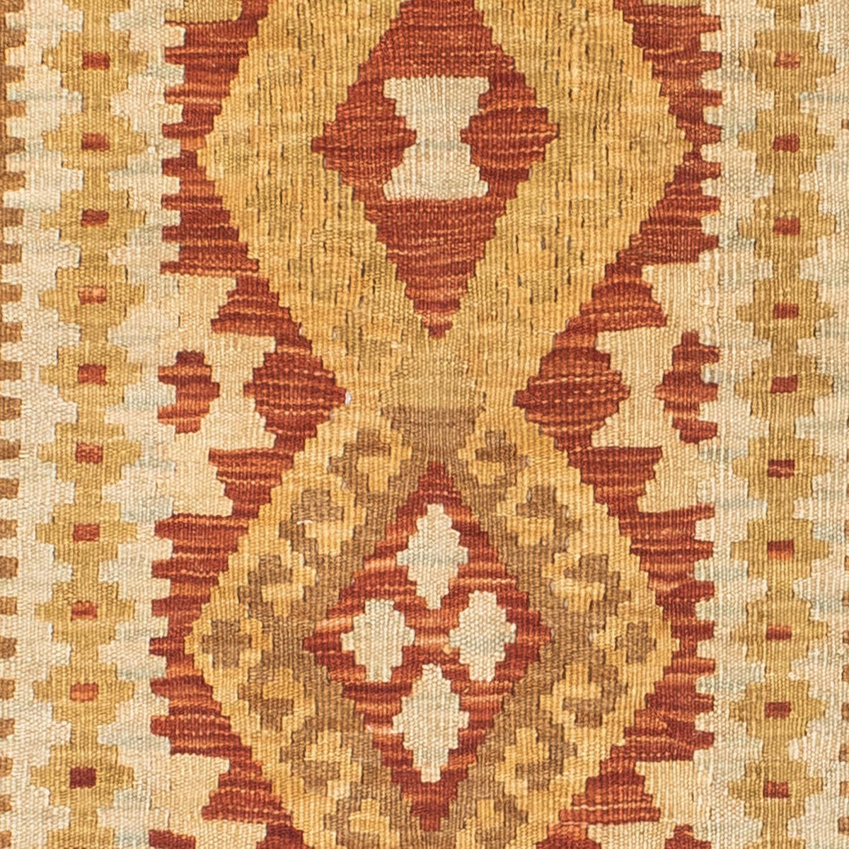Biegacz Dywan Kelim - Orientalny - 204 x 67 cm - beżowy