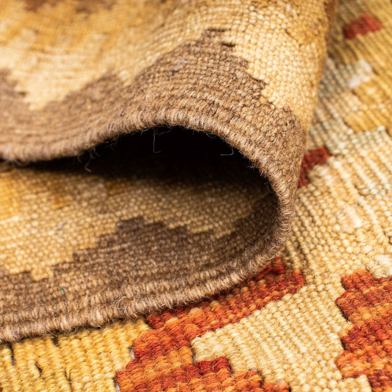 Biegacz Dywan Kelim - Orientalny - 204 x 67 cm - beżowy