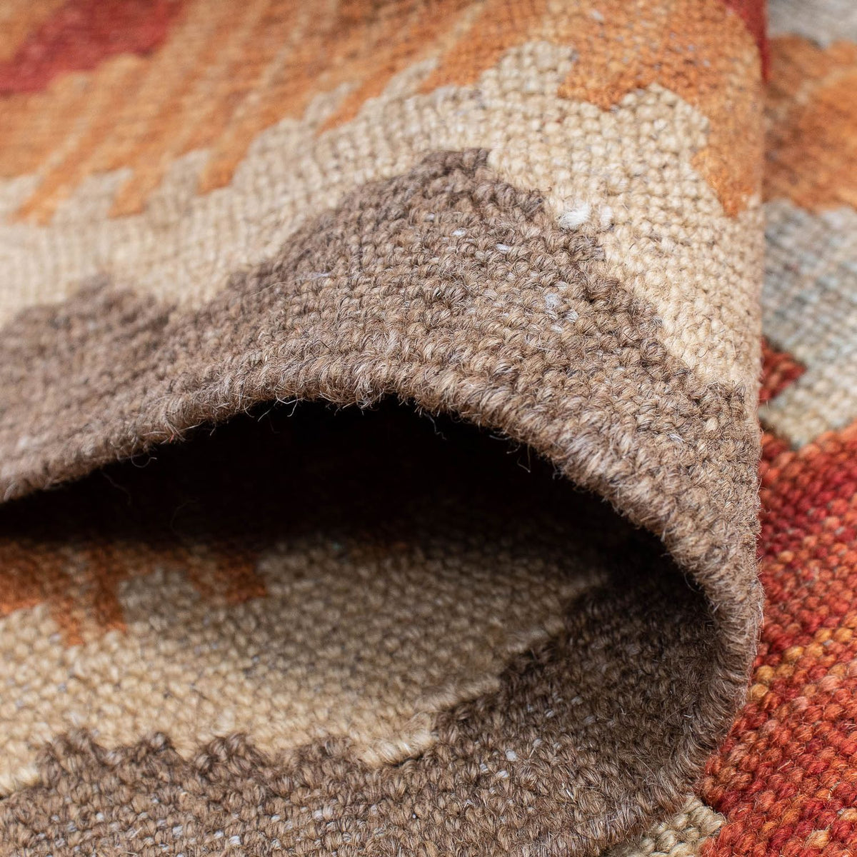 Biegacz Dywan Kelim - Splash - 197 x 63 cm - czerwony