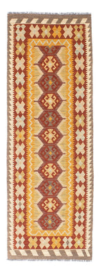Biegacz Dywan Kelim - Orientalny - 195 x 65 cm - rdza